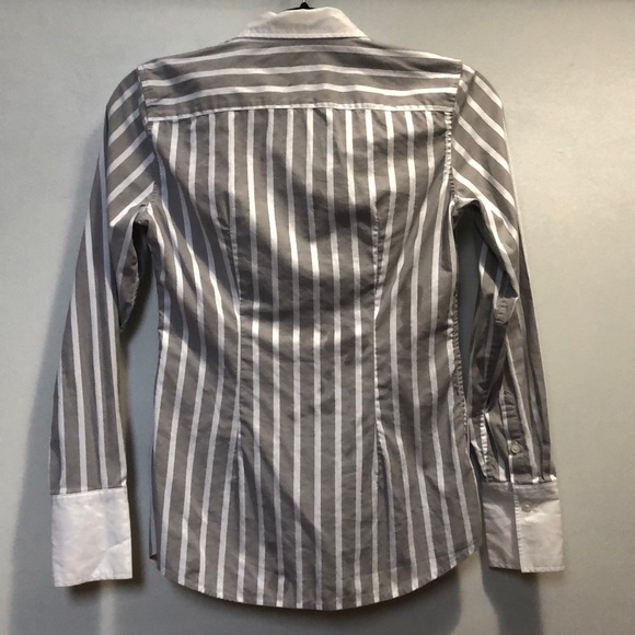 BR Grey and White Striped “Riley Shirt” Button Up - Picture 5 of 7
